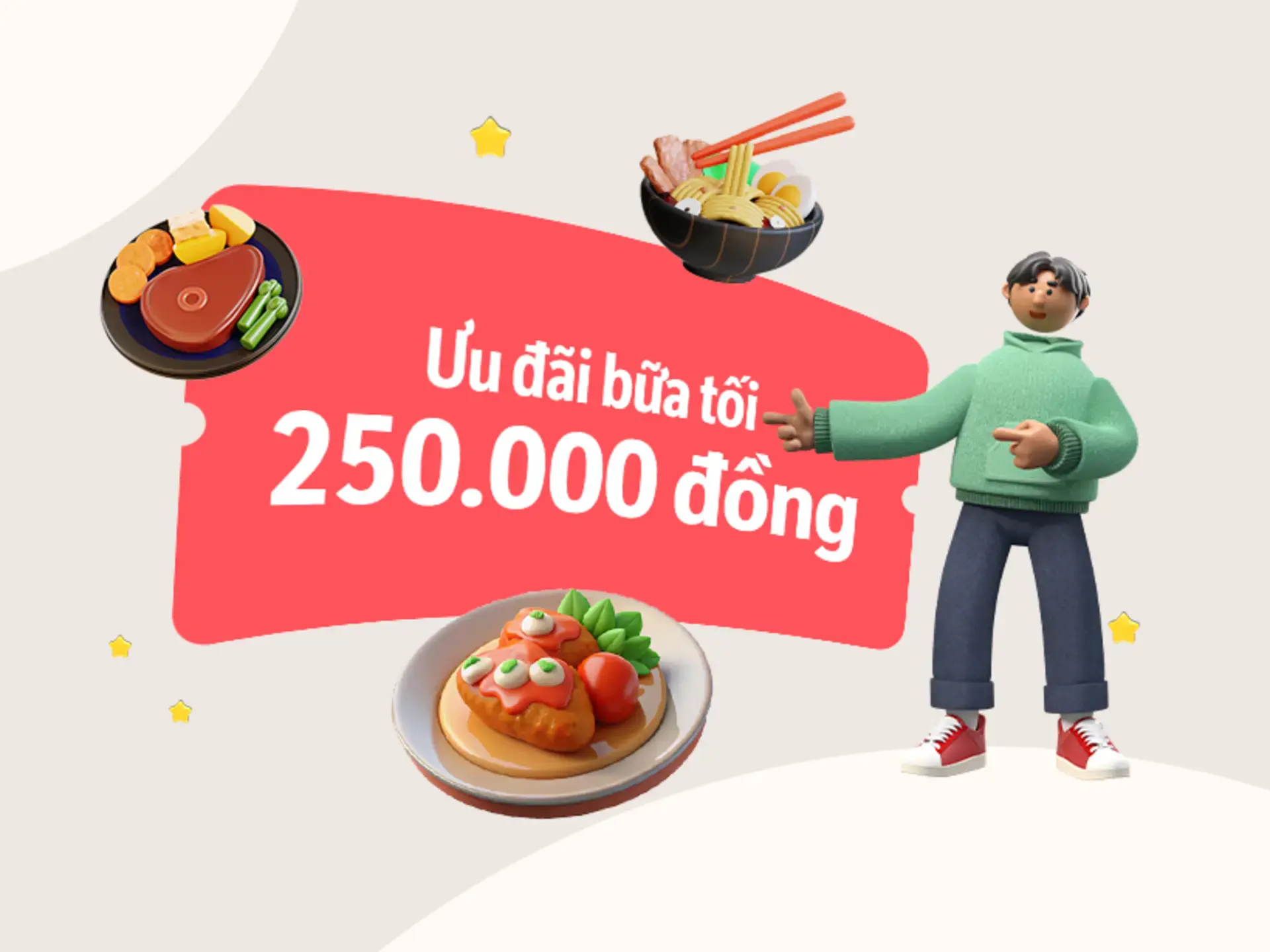 Ăn tối gì chưa người đẹp? Đổi ngay voucher chiêu đãi cả nhà bữa ngon hoành tráng!